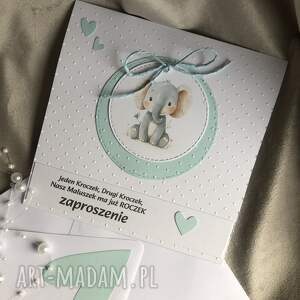 Zaproszenie na roczek! Chłopiec! Otwierane z kopertą! Kartka