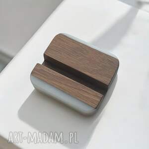 terwoodcraft drewniana podstawka na telefon, żywica, dekoracja