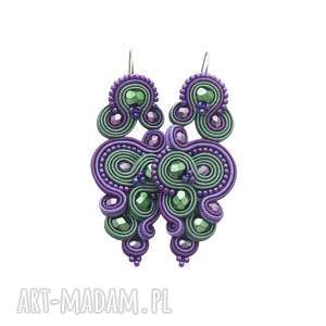 kolczyki renire emerald soutache sutasz, orientalne, rękodzieło, stylowe