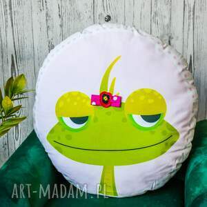 poduszka okrągła - panna żabka, pokój dziecka dziewczynki, urodziny