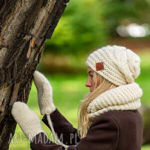 czapka merino this is it beżowy ecru