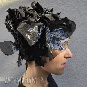 elegancka czapka artystyczna ze srebrną - Katarzyna Staryk dodatki