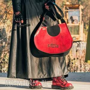 janis skórzana torba inspirowana gitarą krwista czeriwień, torebka muzyczna