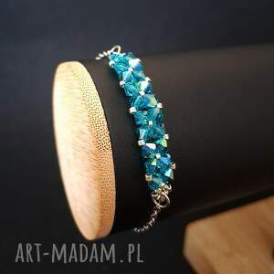 Prezent Crystal Square Blue Zircon - Delikatna bransoletka