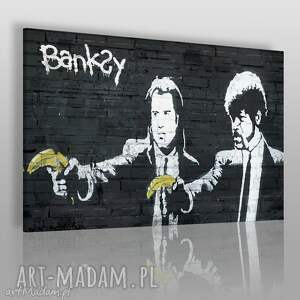 obraz na płótnie - banksy film banany - 120x80 - VAKU DSGN dom