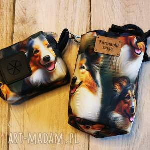 Zestaw na smaczki i woreczki # owczarek szkocki, saszetka