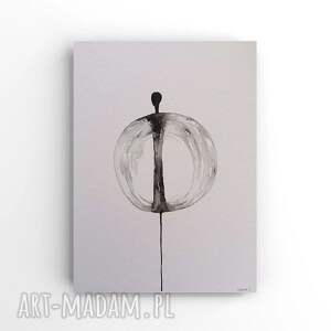 postać - akwarela formatu 32/24 cm