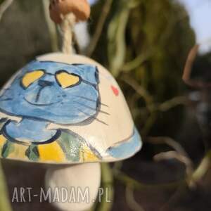 dzwonek ceramiczny ręcznie malowany, rękodzieło