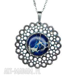 Prezent Ażurowy wisiorek z jaspisem Błękit Burzowy a1052