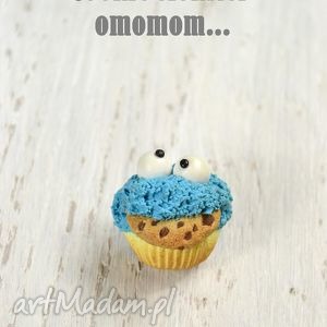 magnes cookie monster, ciasteczkowy potwór modelina fimo, ciastko