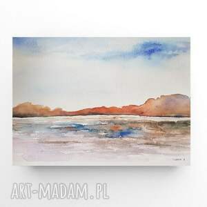 Pejzaż - akwarela A4, sygnowana praca bez ramy (Rembrandt, Canson)