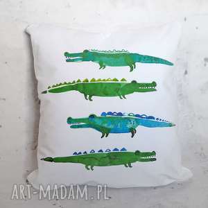 poszewka na poduszkę bawełniana krokodyle 40 x aligatory