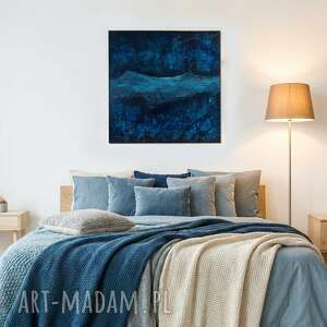 Ręcznie malowany obraz abstrakcyjny na płótnie 75x75 cm