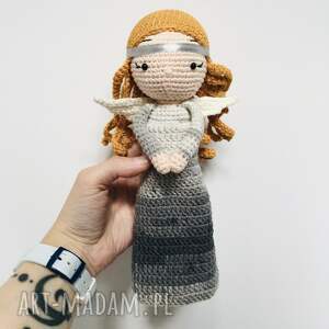 anioł stróż lalka maskotka szydełkowa handmade prezent