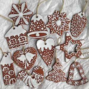 handmade pomysły na prezenty pod choinkę pierniczki ceramiczne, ozdoby choinkowe/