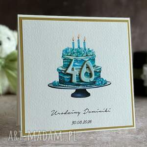 kartka na 40 urodziny z personalizacją, bh 31 ręcznie robione kartki, kartki