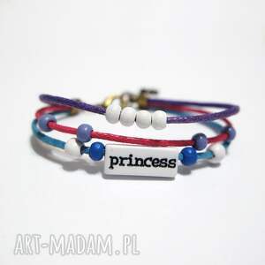 Bransoletka Princess Divine - sznurki i drewniane koraliki