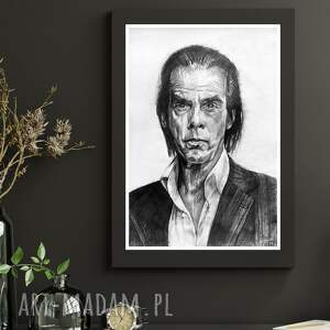 plakat - nick cave seria ikony A3 wykonany z oryginalnego rysunku, prezent
