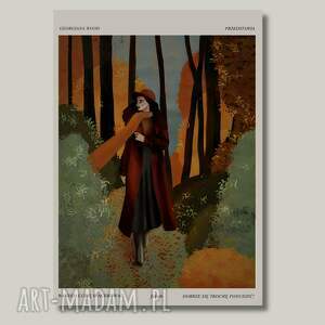 jesień plakat o wymiarach 50x70 cm, do domu z postacią