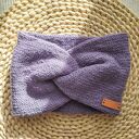 Podwójna opaska boho z alpaki - ręcznie robiona na drutach Lucky Hat