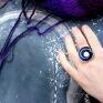 duży pierścień 925 regulowany z perłą srebrny pierścionek