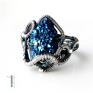 baśniowy niebieskie osobliwość - otchłań - pierścionek z ażurowy