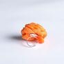 FloweRing - pierścionek - pomarańczowy z cyrkonią - FR03