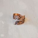 Pierścionek z kutej, oksydowanej miedzi /46/ biżuteria miedziana