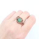 Awenturyn regulowany pierścionek z miedzi - wire wrapping