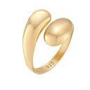 handmade złoty pierścionek krople