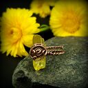 Kwarc tytanowy regulowany pierścionek wire wrapping z miedzi