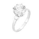 hand made srebrny pierścionek z dużą cyrkonią r. 13