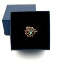 Agat regulowany pierścionek z miedzi - ręczne wire wrapping