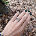 Srebrny Pierścionek Róża z Różowym Kwarcem