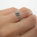 Pierścionek z Czarną Cyrkonią "Krokodylek"