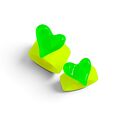 x2: RAZEM TANIEJ! Pierścionki z żywicy: HEART: fluo