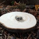 Pierścionek Srebrny Tribal z Granatem i kamieniami-Noce Kairu Regulowany