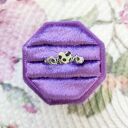 Pierścionek Jaspis Dalmatyński Serce regulowany stal chirurgiczna handmade