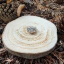 Srebrny Pierścionek Róża z Różowym Kwarcem