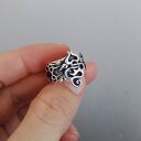 Srebrny pierścionek "Tribal" z czarnym Onyxem