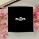 Pierścionek z ametystem - regulowany wire wrapping ze stali chirurgicznej