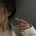 delikatny pierścionki złoty balonowy pierścionek