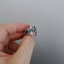 Srebrny pierścionek "Tribal" z czarnym Onyxem