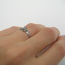 Pierścionek z Czarną Cyrkonią "Krokodylek"