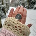 Mandala Ring vol. II - srebrny pierścionek boho z mandalą