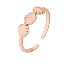 ręcznie zrobione pierścionek z różowego złota z muszelkami