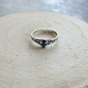 Pierścionek Cyrkonia-Szafir "Krokodylek"