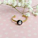 Minimalistyczny, malutki pierścionek DZIKA MARCHEWKA w żywicy