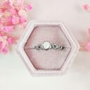 Pierścionek Masa Perłowa regulowany stal chirurgiczna handmade wirewrapping