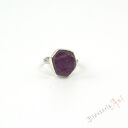 Regulowany pierścionek z rubinem